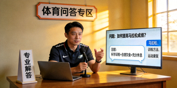 体育专家在问答专区进行专业解答的场景